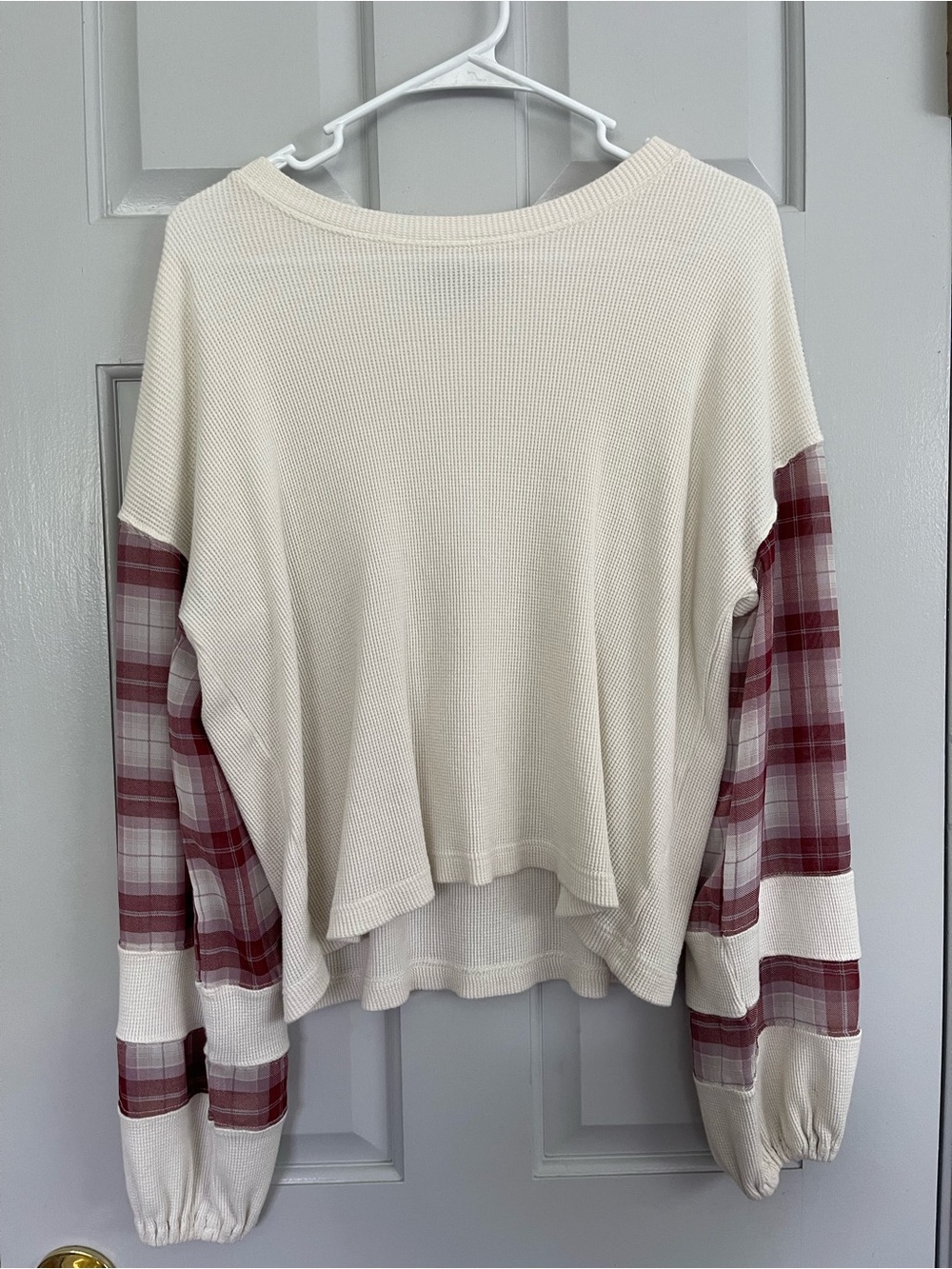 Forever 21 Cream Waffle-Knit Pullover
